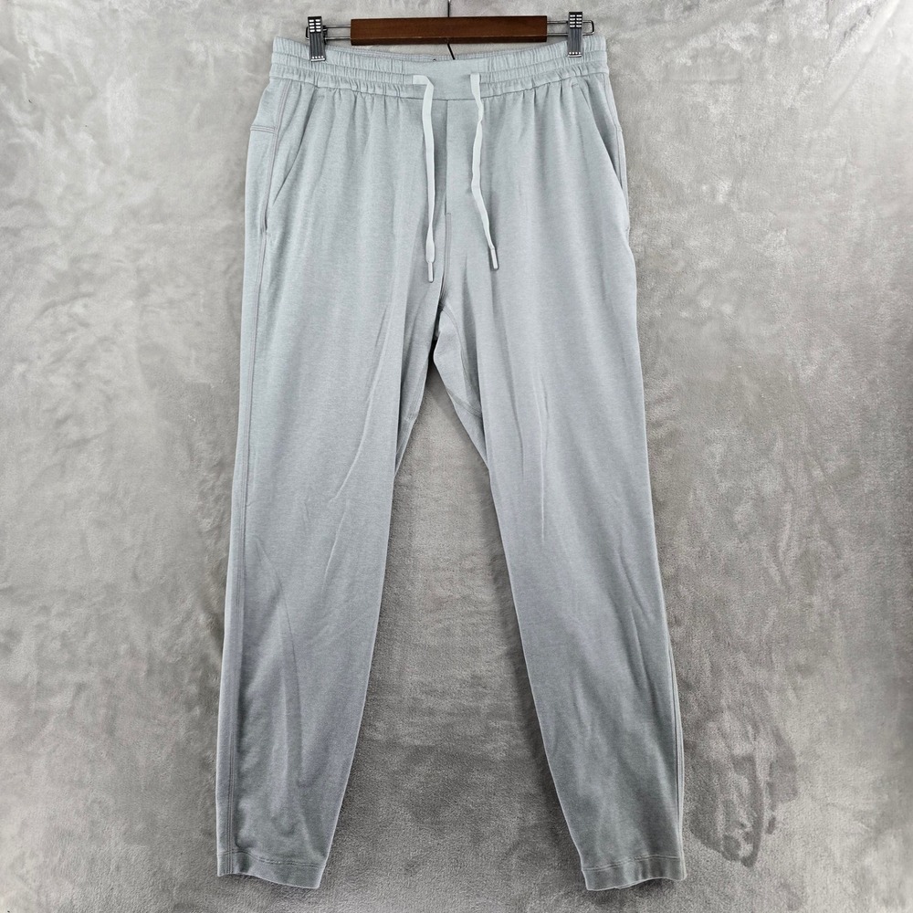 Lululemon Sweatpants Joggers Mens Medium Gray Recycled Polyester Elastane ABC
